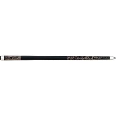 Voodoo 11 Gray Skull and Spiderweb Pool Cue - Leather Wrap