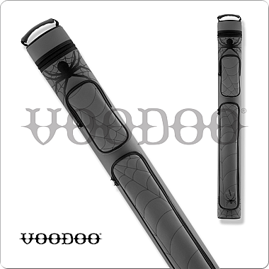 Voodoo VODC22F 2x2 Hard Cue Case - Gray with Black Spider