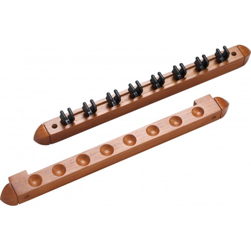 8 Cue Wall Rack/2 pc Clips
