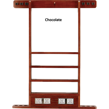 WRSC Deluxe 6 Cue Wall Rack with Score Counter | Pool & Billiard Room